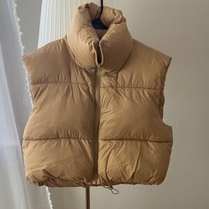 Tan Puffer Vest